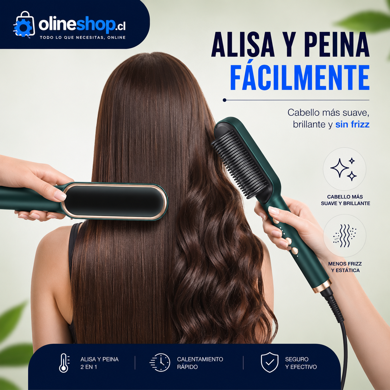 Cepillo Alisador Rizador Multifuncional